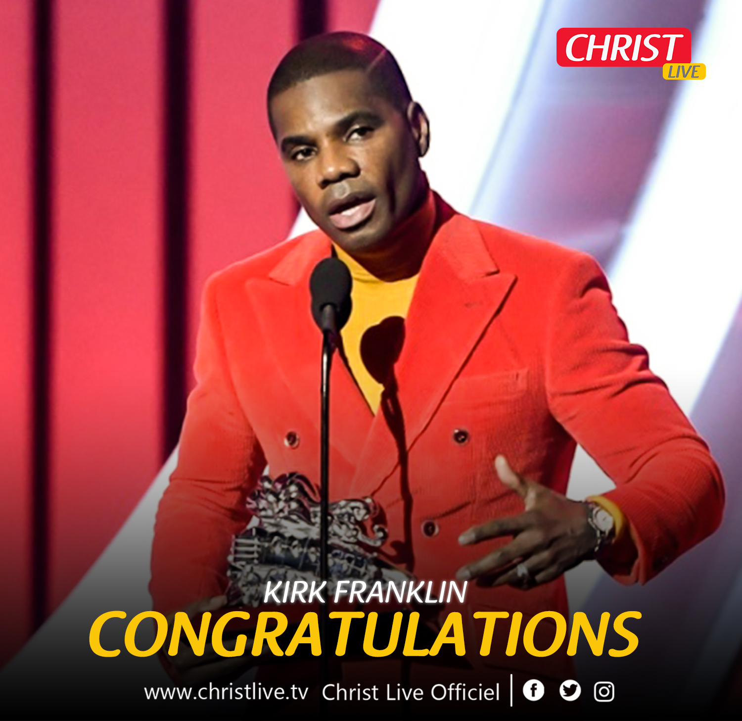 Kirk Franklin lauréat aux Soul Train Awards 2020.